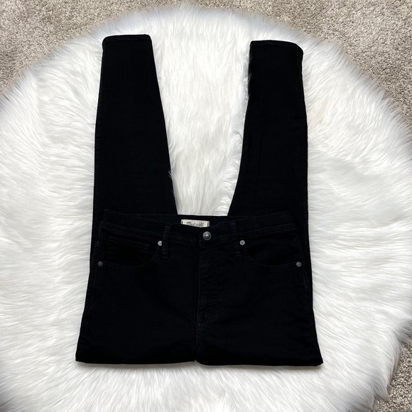 Madewell 9" High-Rise Skinny Jeans in ISKO Stay Black - Picture 2 of 7